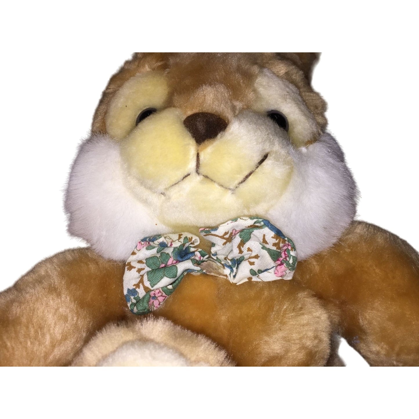 Vintage Cuddle Wit - Tan and brown easter bunny with bow tie Plush - Stuffed Animal