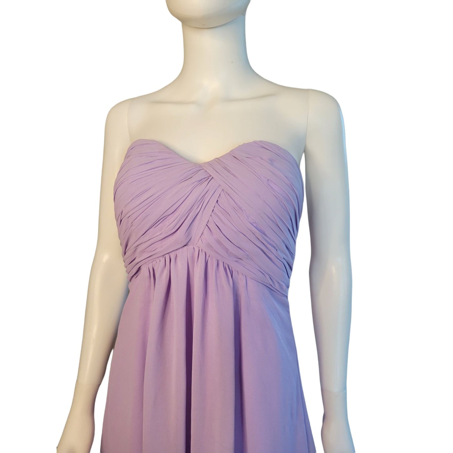 Lavender Purple Strapless Formal Dress / Tulle Gown Size Small