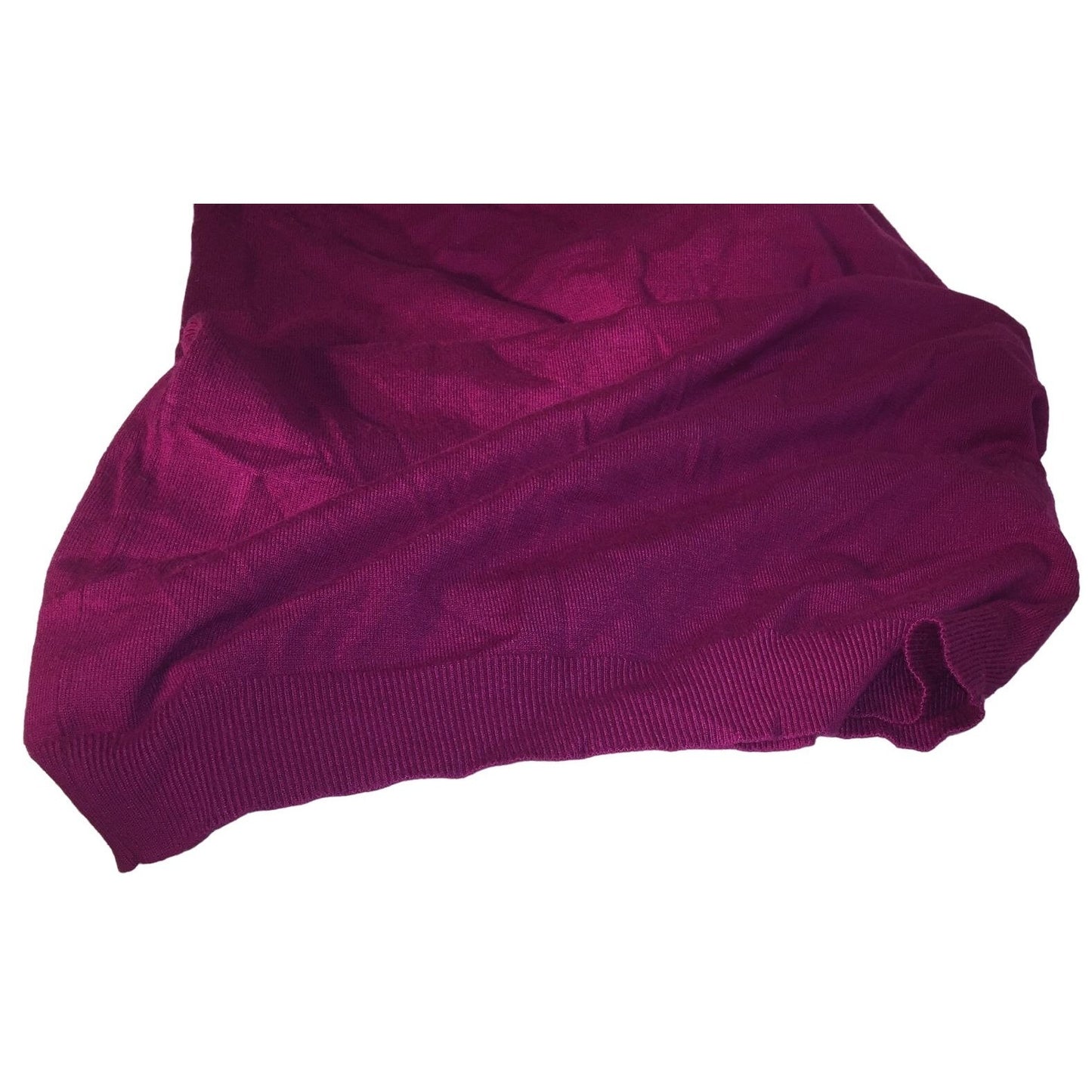 Express - Women's  XSmall Fushia Low V Neck Half Sleeve Sweater - Wide cuffs and edges