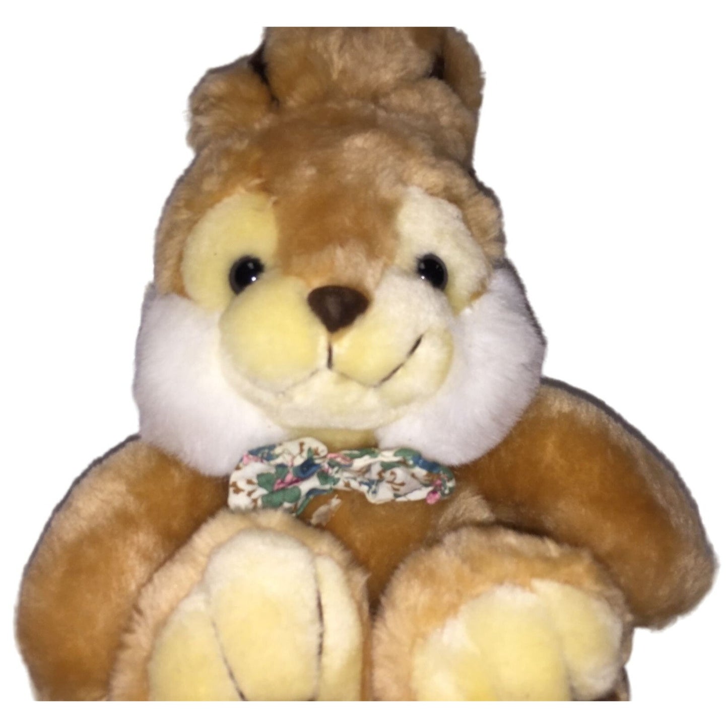 Vintage Cuddle Wit - Tan and brown easter bunny with bow tie Plush - Stuffed Animal