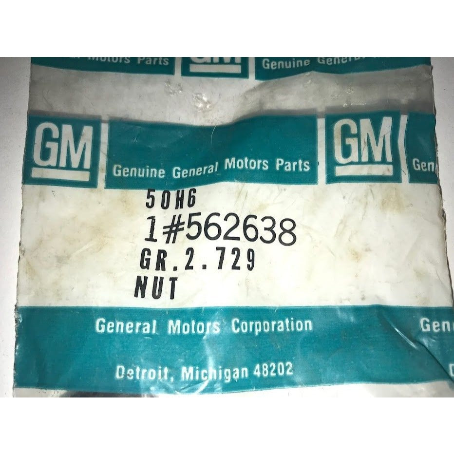 Genuine GM Part - No 562638 - NUT - new in open package - vintage discontinued vintage General Motors replacement auto Parts