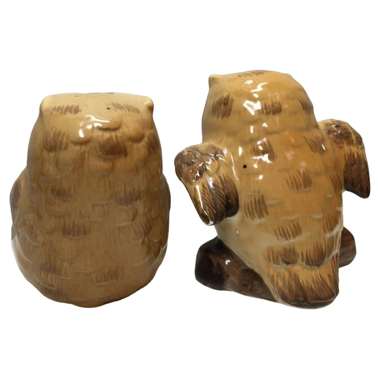 Owl Salt and Pepper Shaker Set, One Lounging Back - Otagiri Japan Mary Ann Baker - Great Vintage Find!