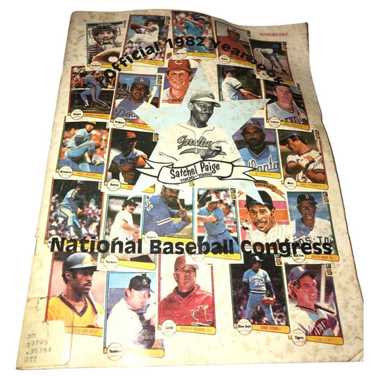 Official 1982 Yearbook of the National Baseball Congress (Ex-Lib) Satchel Paige, MLB Vintage Baseball