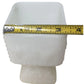 Pretty Milk Glass Cube Vase with Pedestal & Pretty Grape Pattern Design - Approx 3" square opening A+ Stuff  A+ Stuff