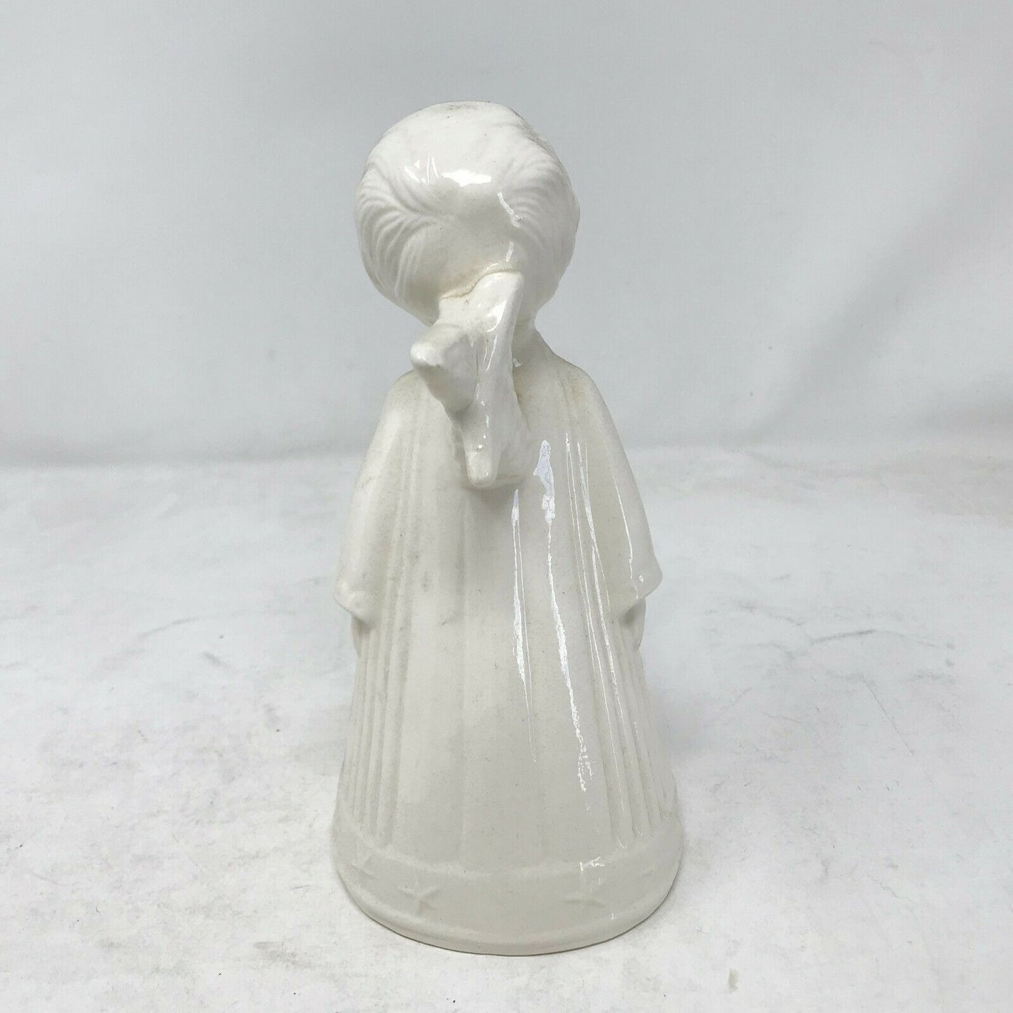 Cute CERAMIC ANGEL Leaning In Kissing Pose Sweet Angel Wings