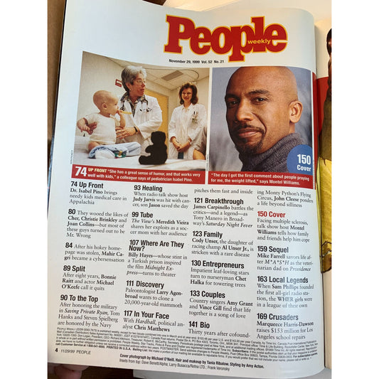 PEOPLE Weekly November 29, 1999 MONTEL WILLIAMS John Cleese Sam Phillips Mike Farrell Cody Unser Al Unser Jr