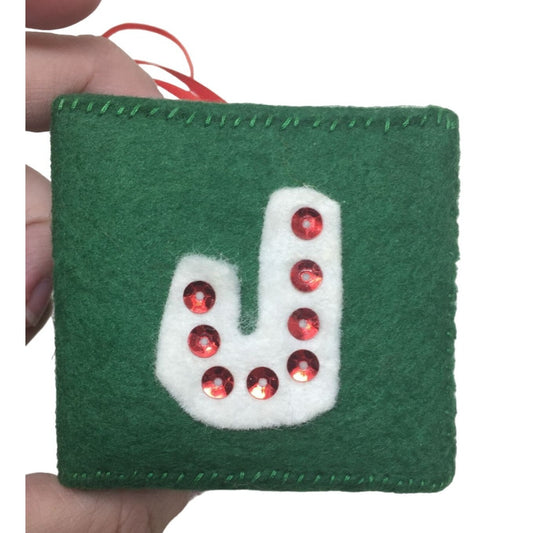 JOY Holiday Christmas Ornament  - Cube style Holiday Decor - J - O - Y and Joy on sides of cube