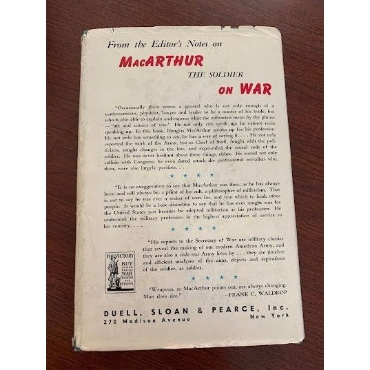 MacArthur on War Frank Waldrop Book- hardcover