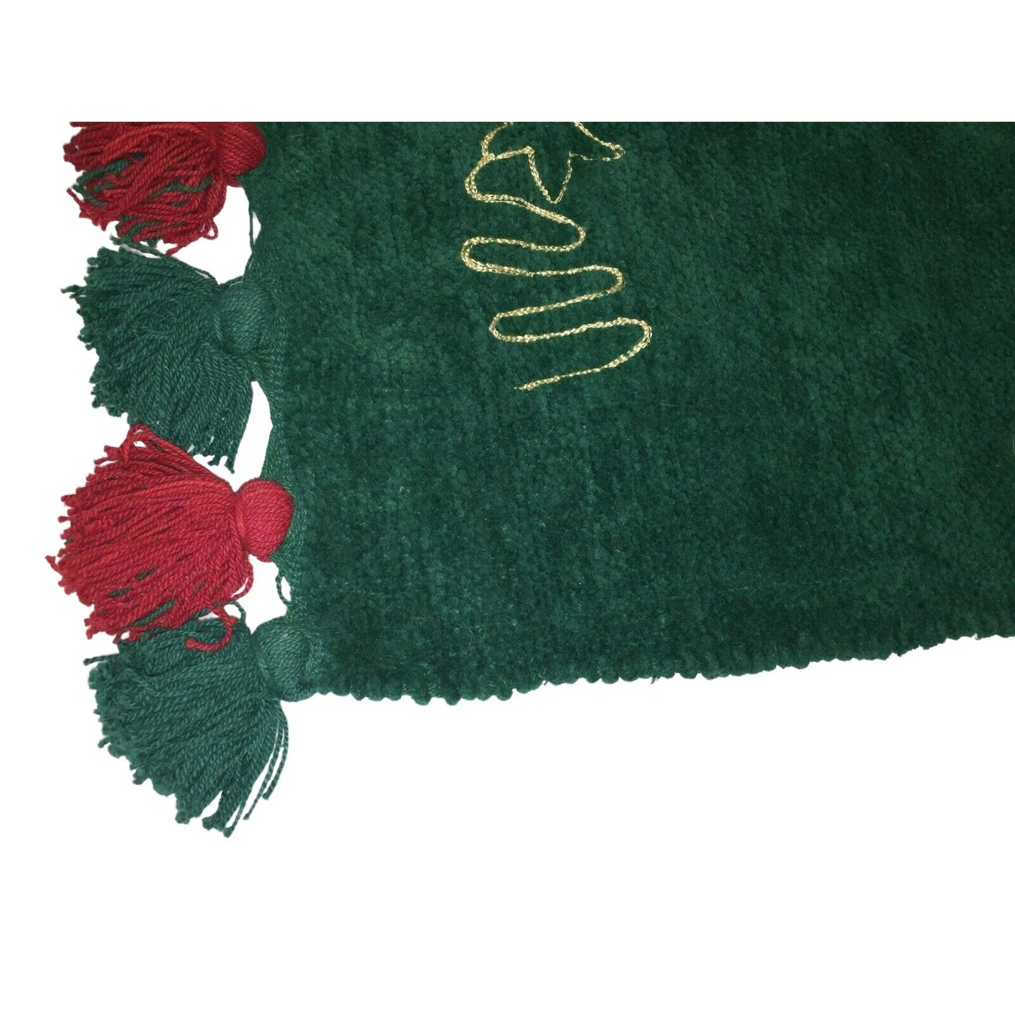 Red & Green Tasseled REINDEER RUG Rudolph the Red Nosed Reindeer