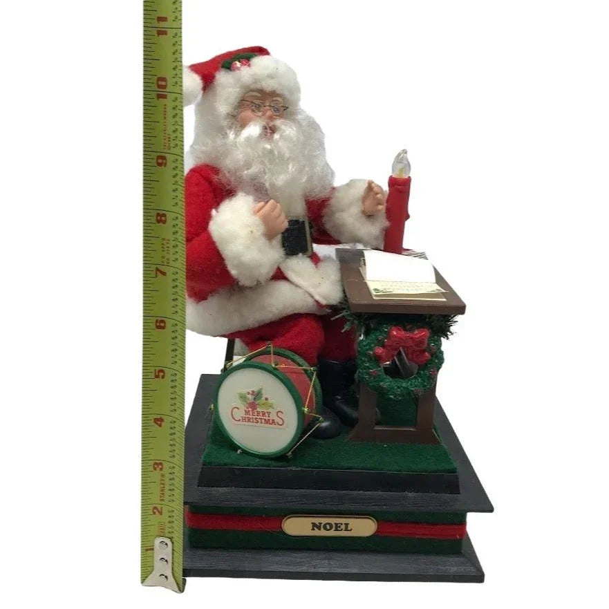 Santa Claus Christmas Musical Holiday Decor - Santa Claus reviewing the Naughty List - with candle, garland, letter etc A+ Stuff  A+ Stuff Seasonal & Holiday Decorations