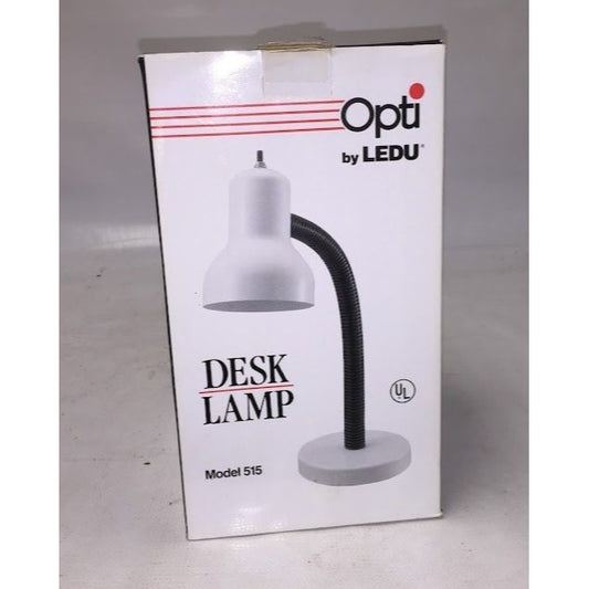 White and black desk lamp - w thick base - Dorm lamp - study lamp - dirt on base