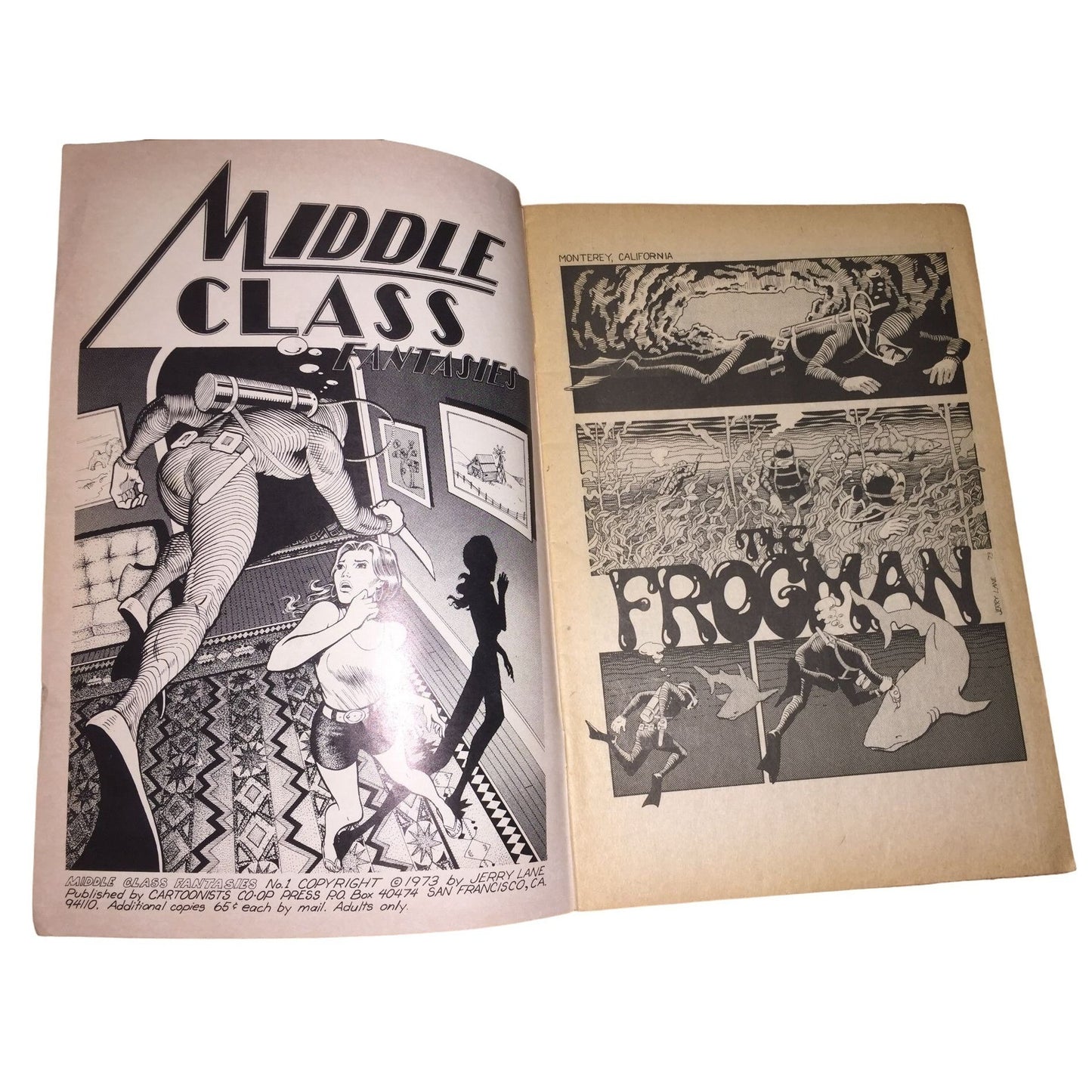 Middle Class Fantasies Vintage Underground Comix Comic Book - 1973 Jerry Lane