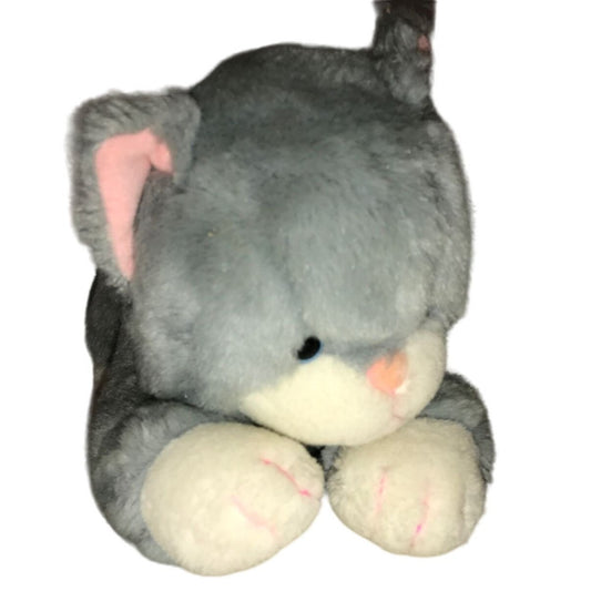 Playful Gray Kitten with big white paws - Polar Plush by 24K Special Effects Collectible Plush