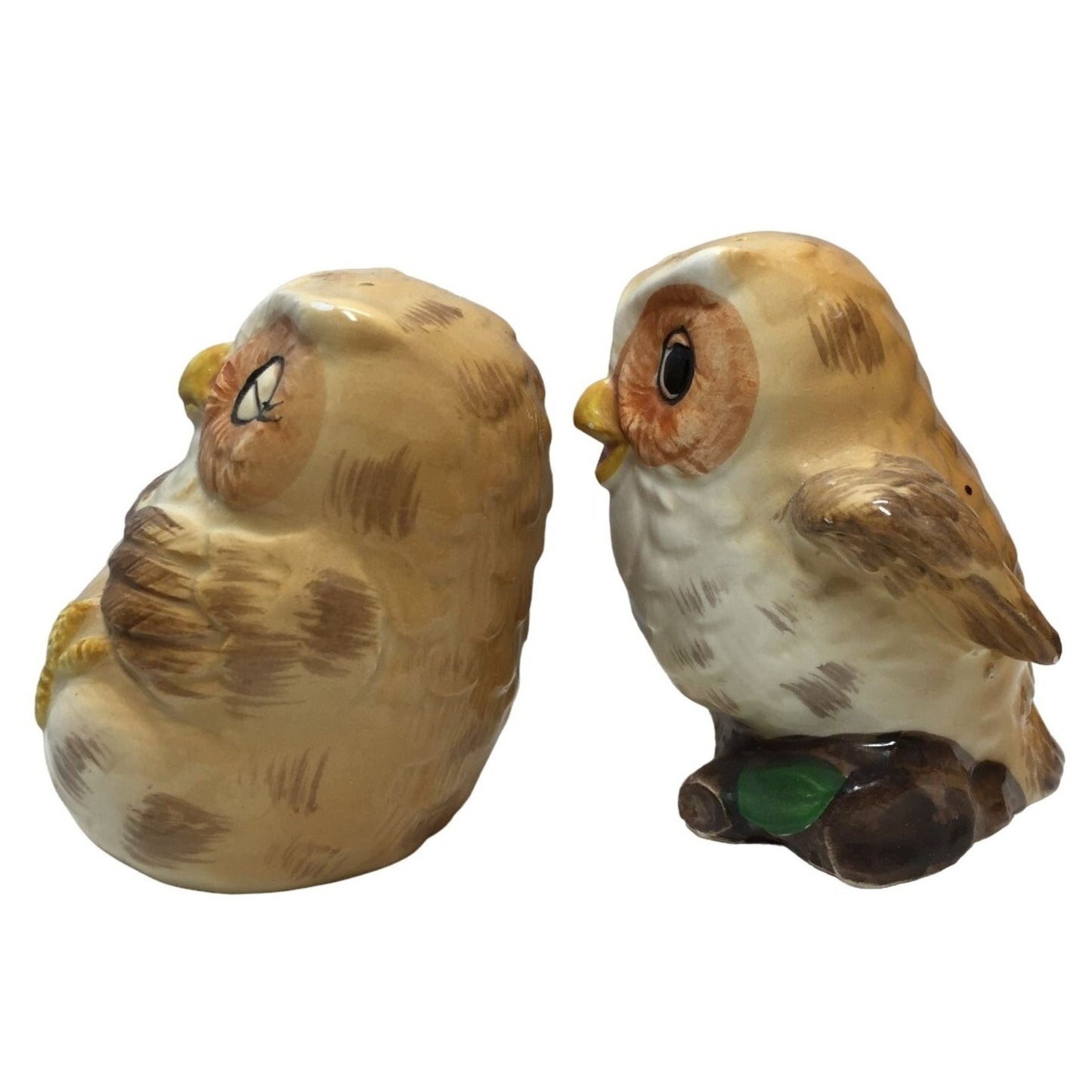 Owl Salt and Pepper Shaker Set, One Lounging Back - Otagiri Japan Mary Ann Baker - Great Vintage Find!