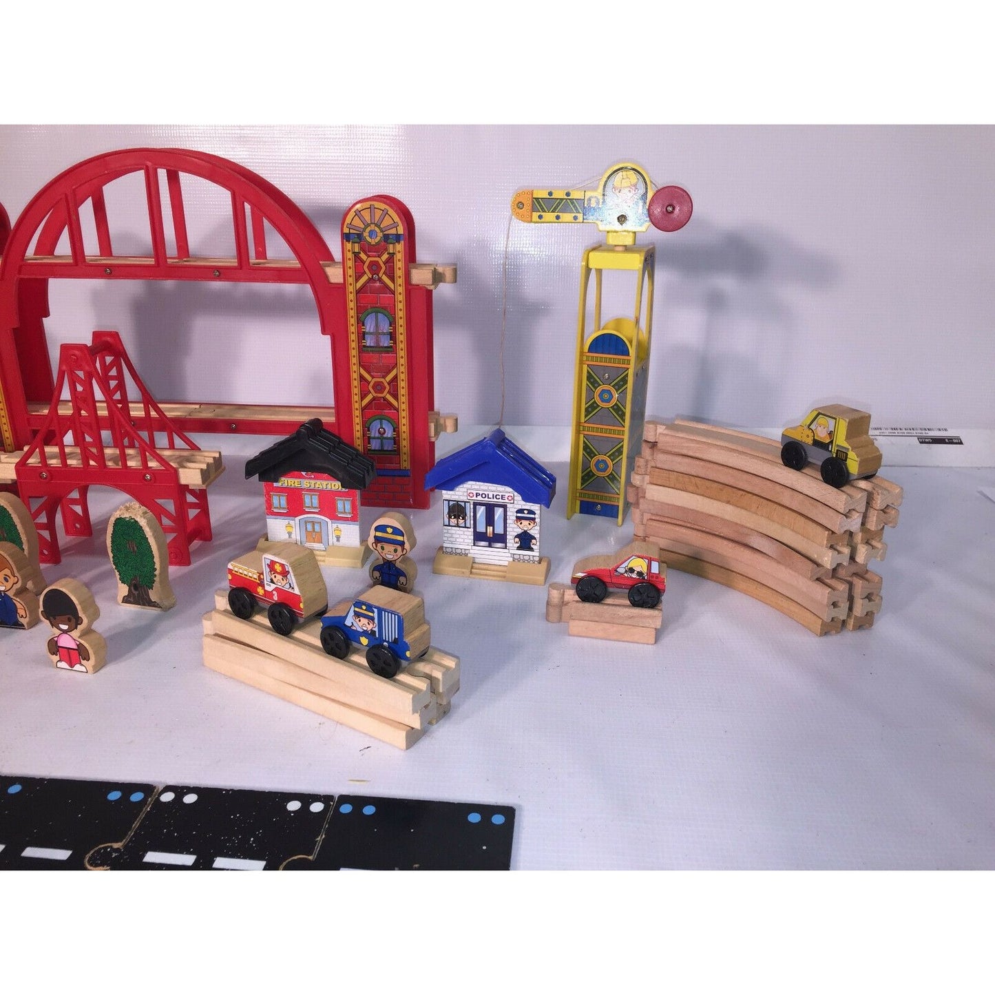 KidKraft Wooden City Playset - Vehicles, Bridge, Helicopters, Roads