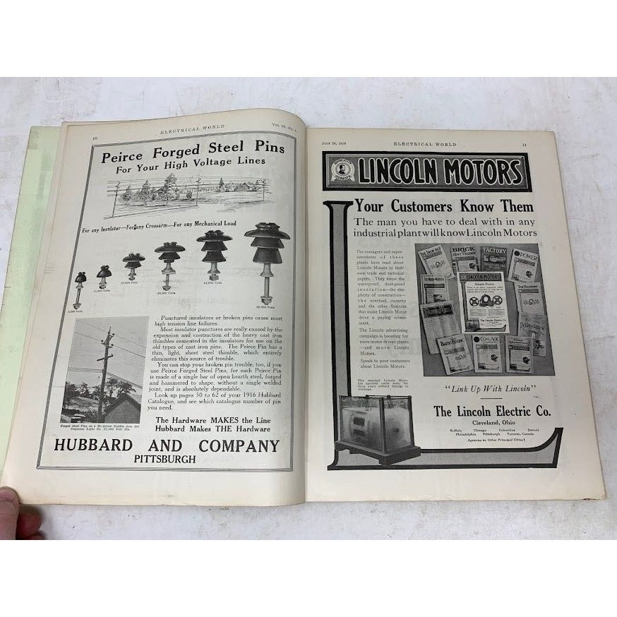 Electrical World Magazine July 29,1916 - Antique magazine