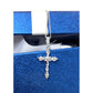 STERLING SILVER CROSS Necklace 20" Chain - Intricate Detailing - Crucifix Religious Christian