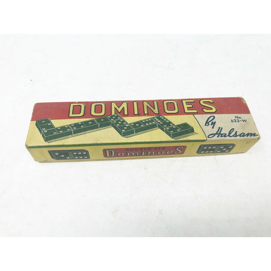 Vintage Double 6 DOMINOES Set by HALSAM - Double Six - Set no 623W