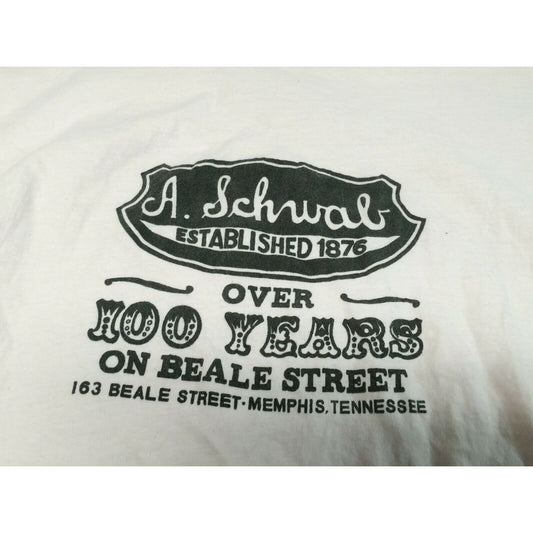 Vintage 1976 A Schwab 100 years T Shirt Memphis Beale St Tee Sz 4x