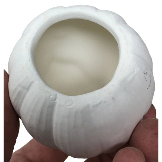 Small Ceramic Bisque Pumpkin - Paint it Yourself - Nice Detailing on leaves - Fall / Halloween Decor A+ Stuff A+ Stuff