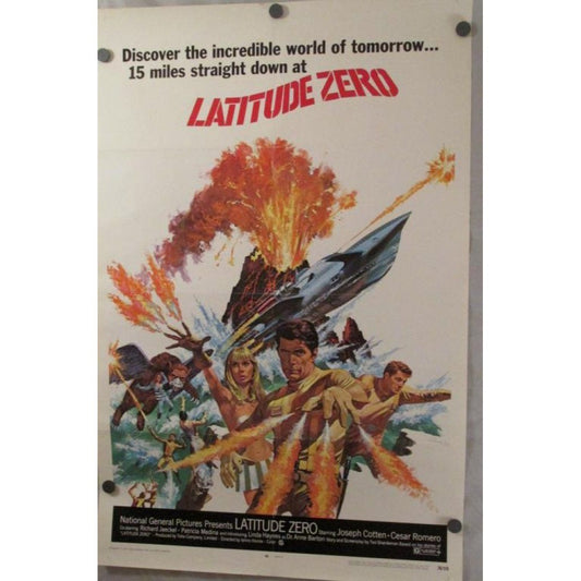 Latitude Zero Vintage 1970s Original Movie Poster -  Cinema History Collectible