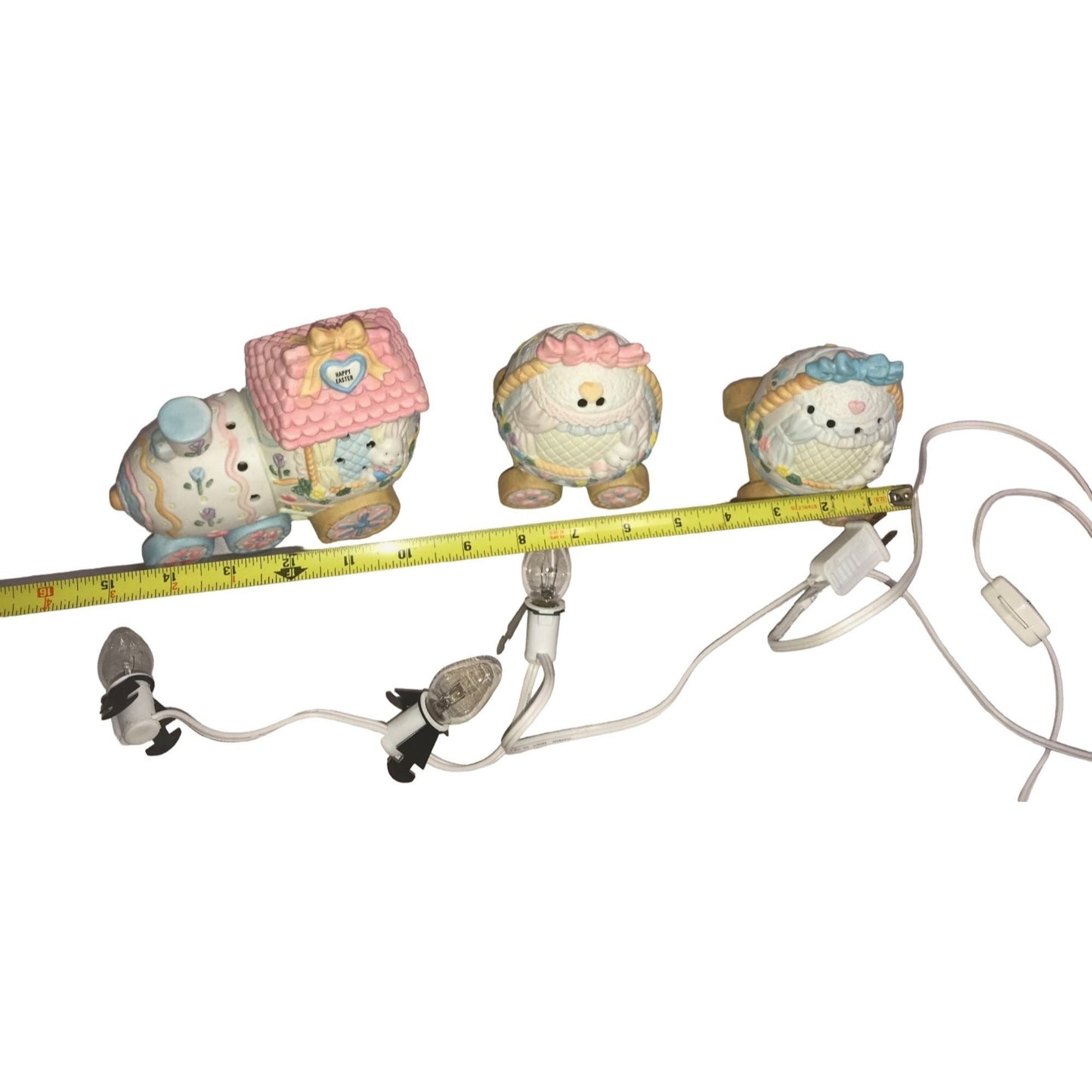 Easter Train that Lights Up - Easter Egg Train cars - Pastel Motif