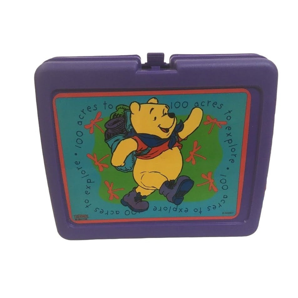 Vintage WINNIE THE POOH Lunchtime Adventures - Lunchbox with Thermos and Promo Packet of Smores (not recommended to eat expired food) - also