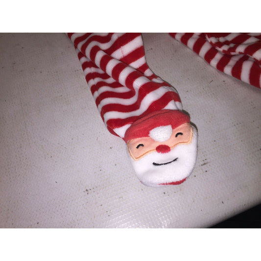 CHRISTMAS Baby SANTA'S HELPER Red/White Striped Sleeper 3 Mos