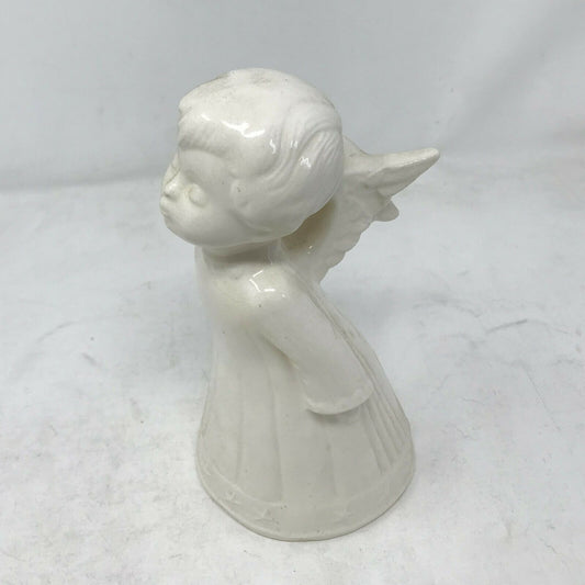 Cute CERAMIC ANGEL Leaning In Kissing Pose Sweet Angel Wings