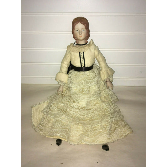 JULIET VINTAGE YIELD HOUSE  Doll with ivory and Black Dress