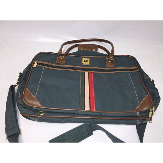 LEISURE Brand Vintage 16" TOTE Luggage TRAVEL BAG Very Nice!