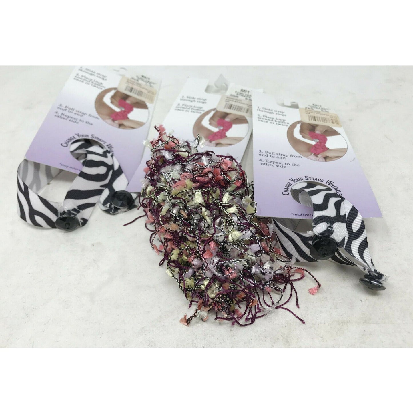 TriMI TANK STRAPS (set of 3) Zebra Print & Razzler ( L-XL & S-M)