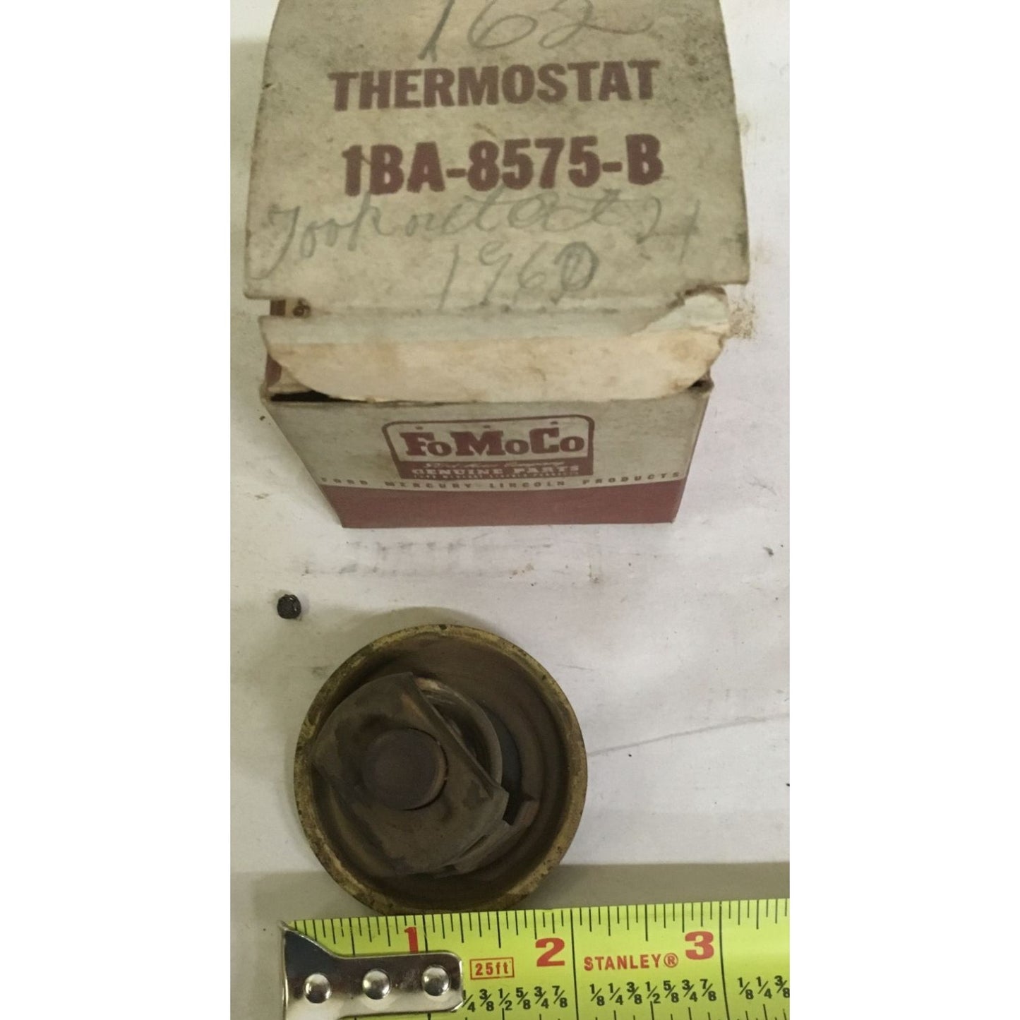 Genuine FoMoCo- No 1BA-8575-B - Thermostat used in damaged package - vintage discontinued Parts -