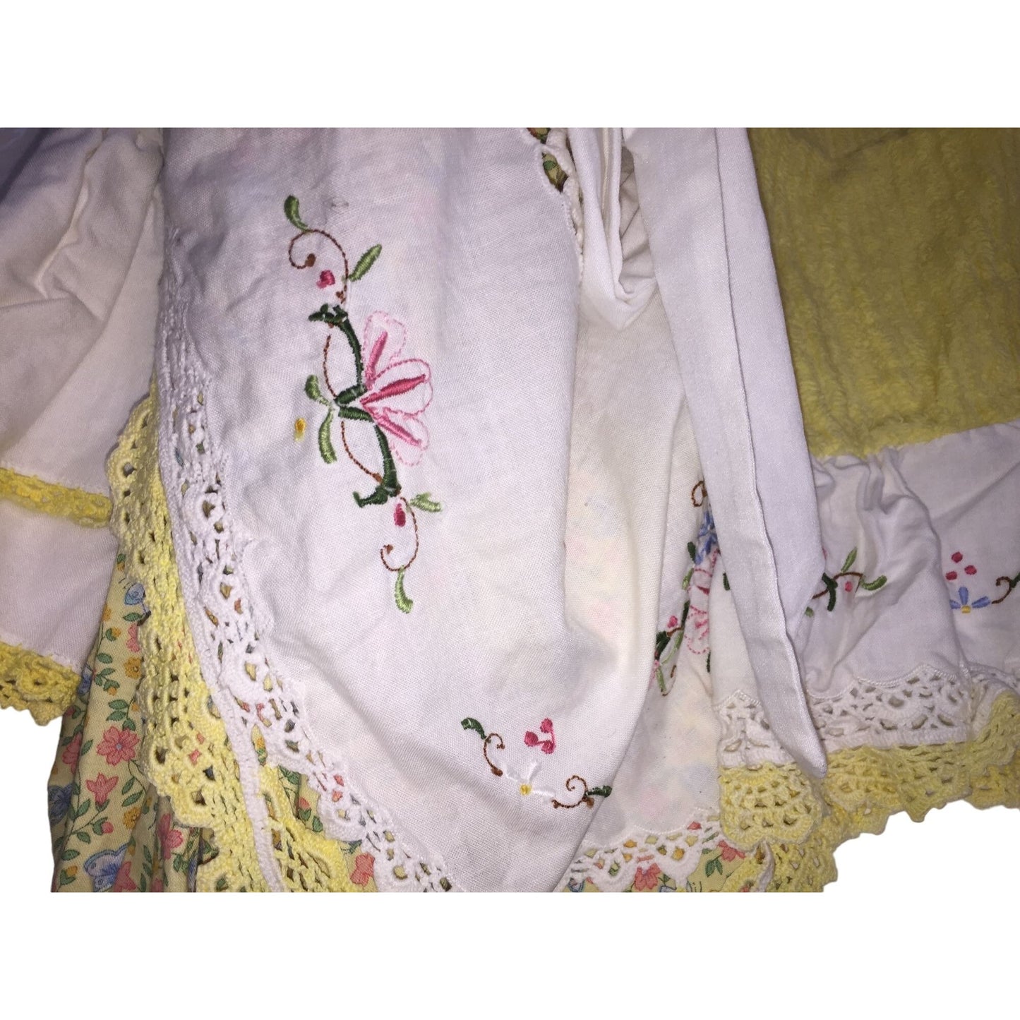 Unique Handmade Vintage Costume / Outfit with Yellow Bloomers, Detailed Apron, Headscarf & Detailing