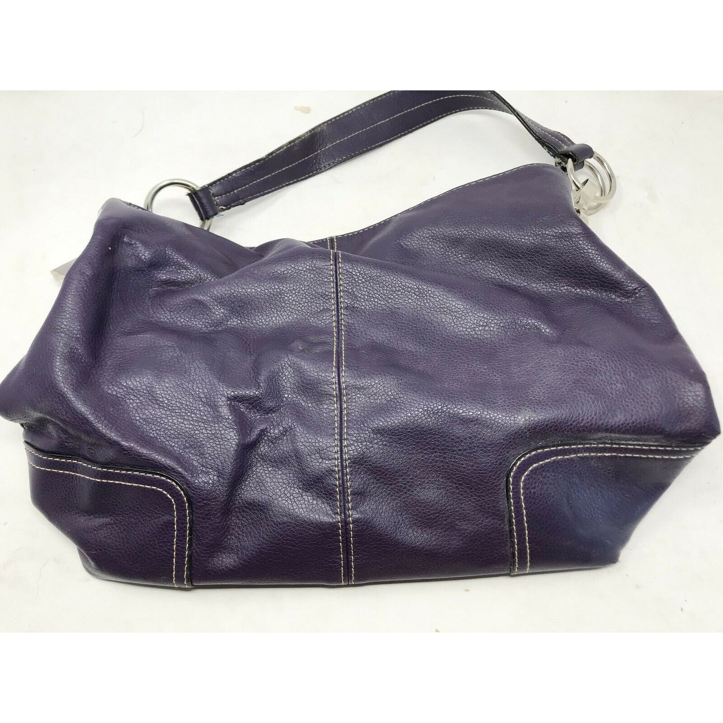 Women's Purple Handbag with light Stitching Small Purse