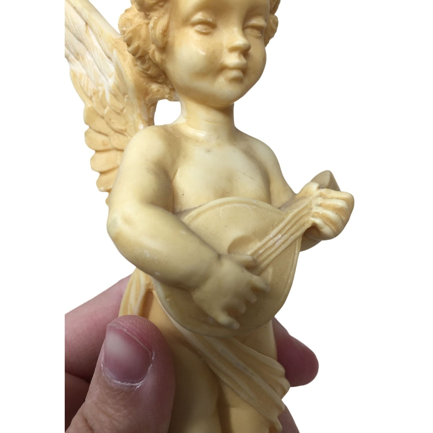 Vintage Angel with Lute Figurine- made in Italy