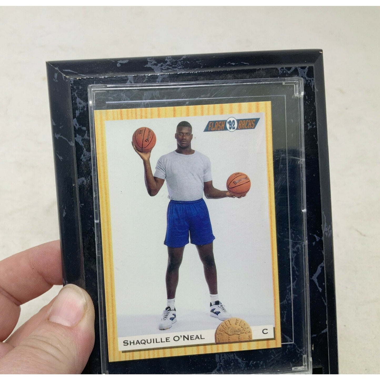 Shaquille O'Neal Set '92 Card on Plaque, Figure, Dream Team Poster