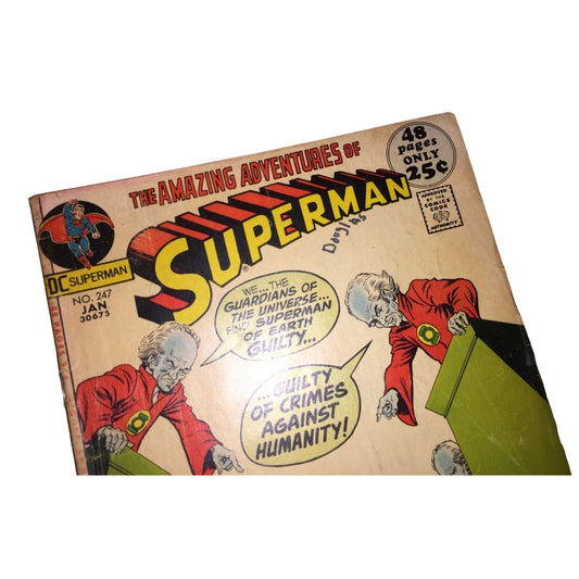 The Amazing Adventures of Superman No. 247 January 1972 - Vintage Comic Book - Super Hero