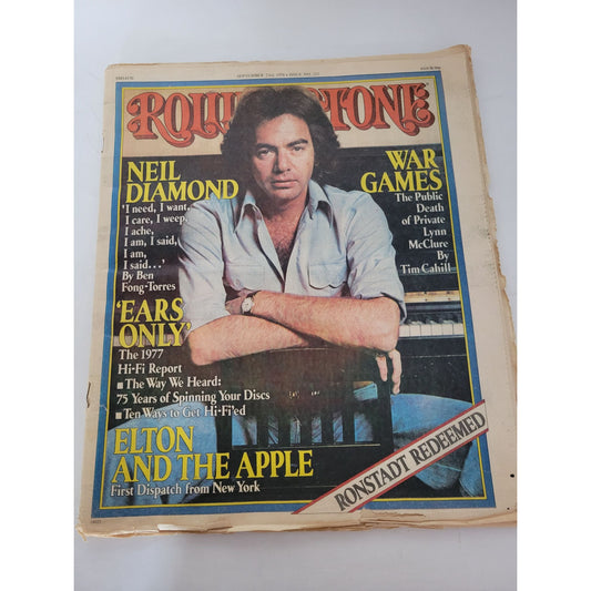 Rolling Stone September 23rd 1976 Vintage Music Publication - Neil Diamond