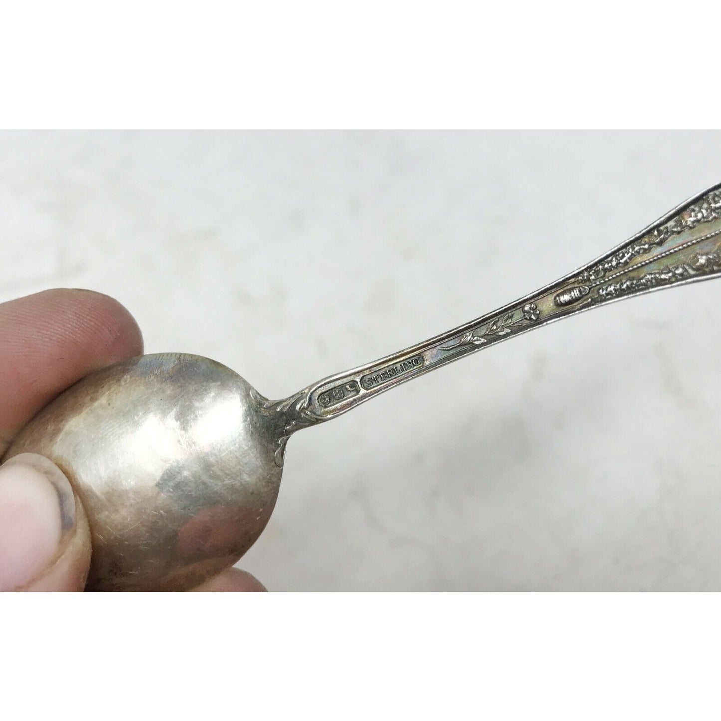 DETROIT HARBOR  Exceptional STERLING Souvenir Spoon .93 ounce