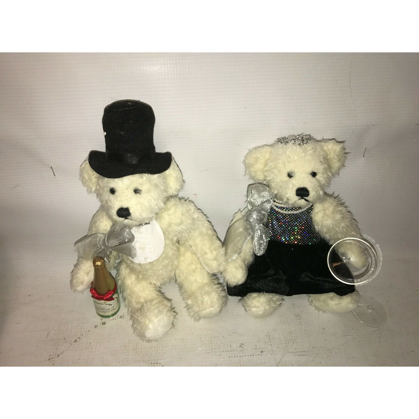 TEDDY BEAR Couple NEW YEAR'S EVE Party Dressed BEARS Plush Set