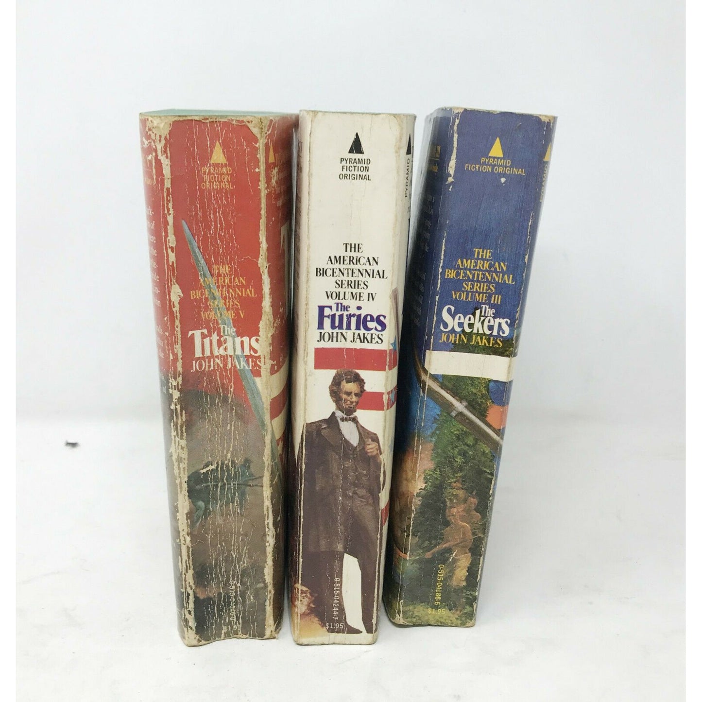 JOHN JAKES Paperback SET The TITANS The FURIES The SEEKERS 1976 Ed