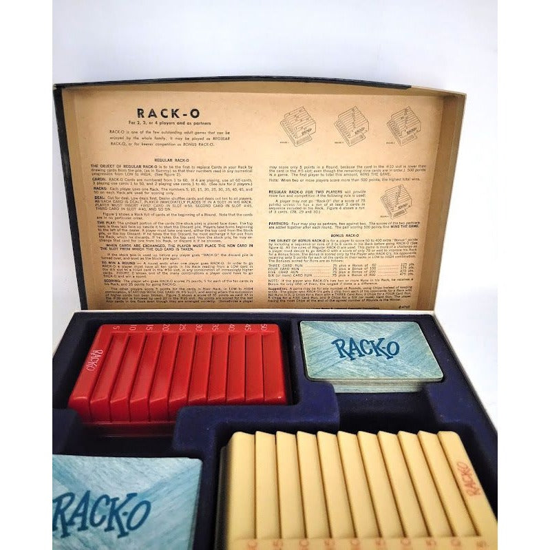 Vintage RACK-O Game by Milton Bradley - Classic Game ages 10+. 1960s. Good vintage condition