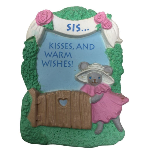 Sis... Kisses and Warm Wishes -- Refrigerator Magnet Gift for Sisters