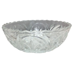 Pretty Crystal Bowl or Dish - Appprox 6" Diameter - detailed fancy dishes