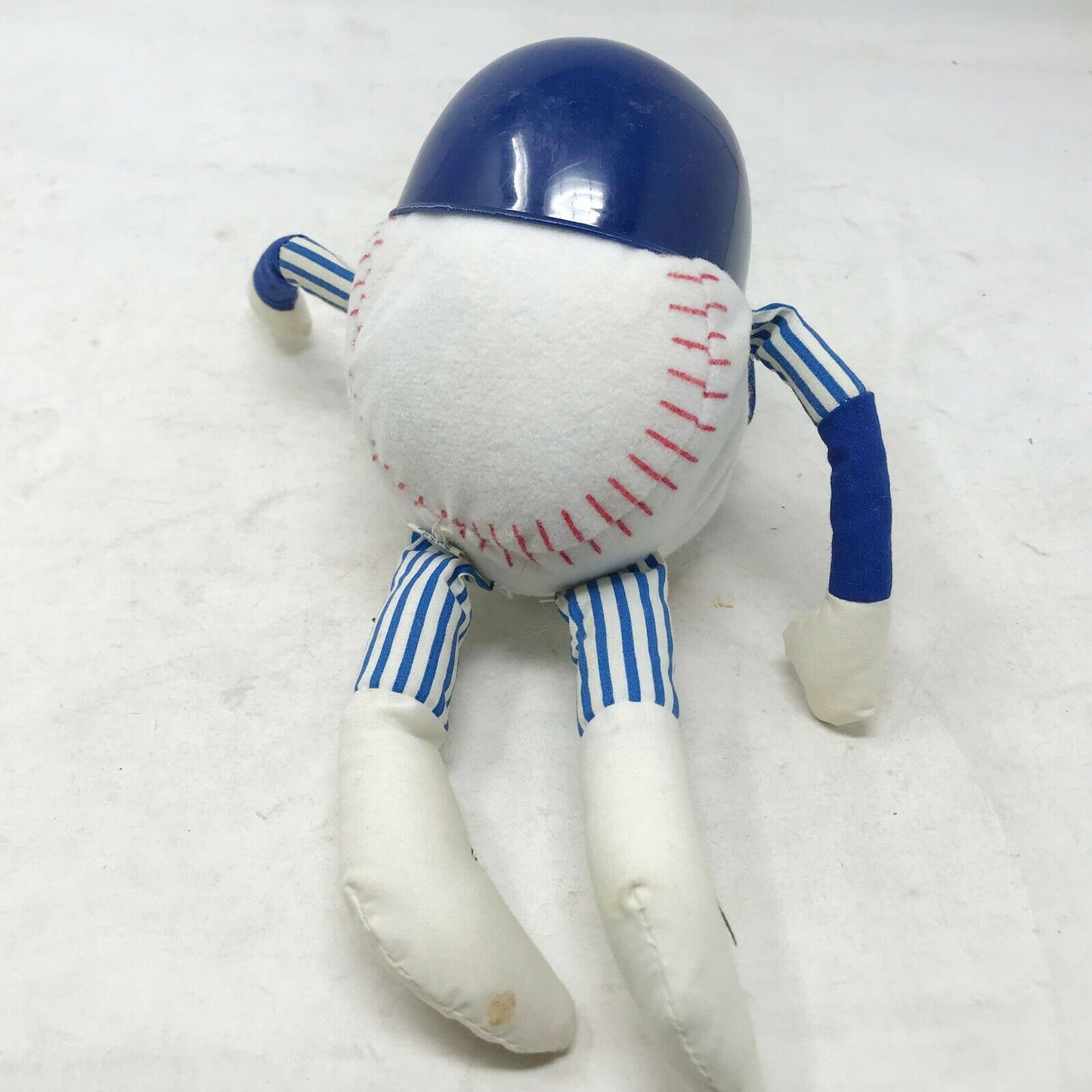 Vintage MLB CLEVELAND INDIANS Baseball Plush CUTE! Toy w Helmet