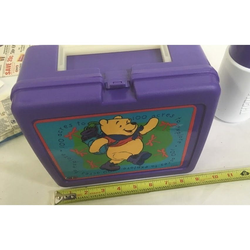 Vintage WINNIE THE POOH Lunchtime Adventures - Lunchbox with Thermos and Promo Packet of Smores (not recommended to eat expired food) - also