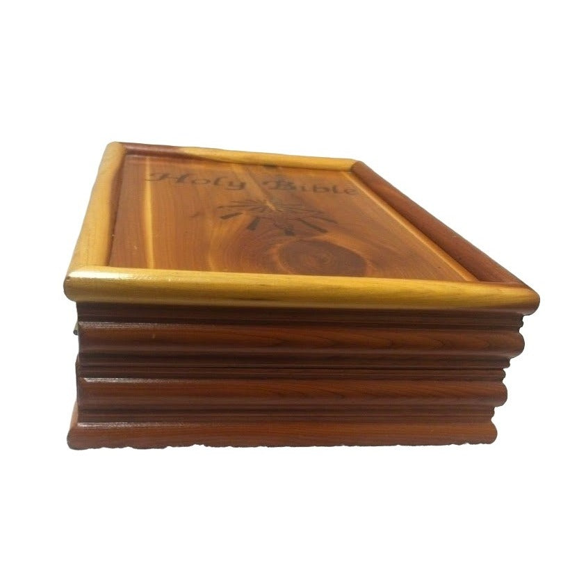 Boxed Holy Bible - Sympathy Gift from UAW Toledo - Pretty wooden box with carved detailing - Religious, Christian Gift