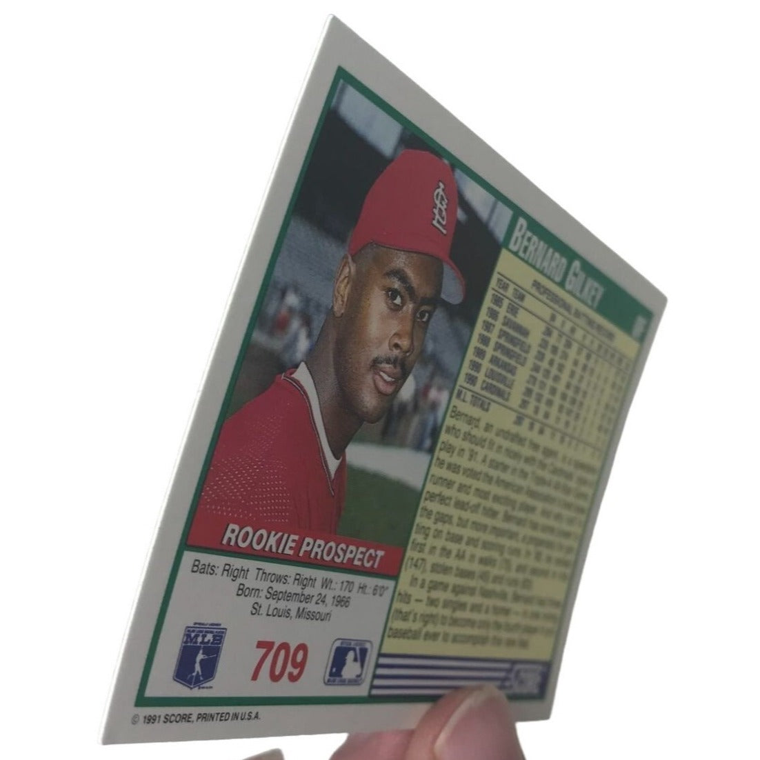 Lot of (9) 1991 Score ROOKIE PROSPECT Bernard Gilkey Card No. 709