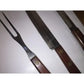 Vintage Hanging wood block knife / cutlery set. As shown A+ Stuff